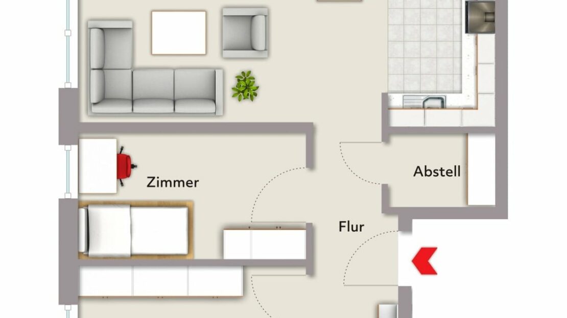 Grundriss Wohnung 1