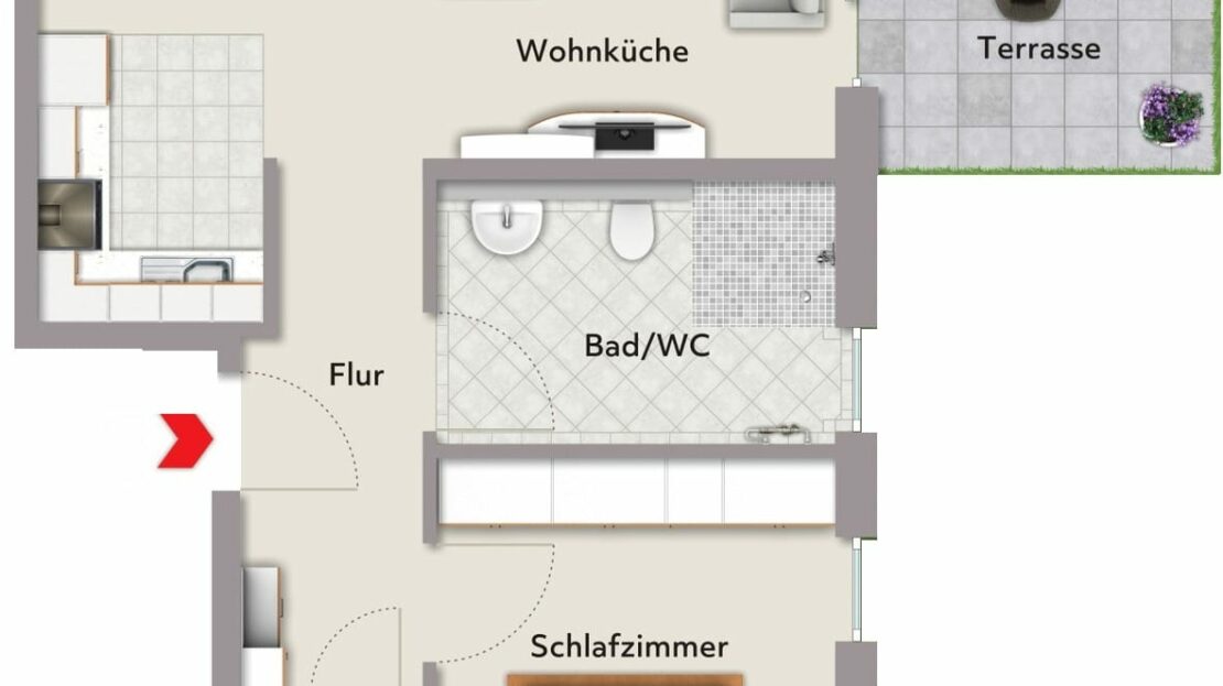 Grundriss Wohnung 2