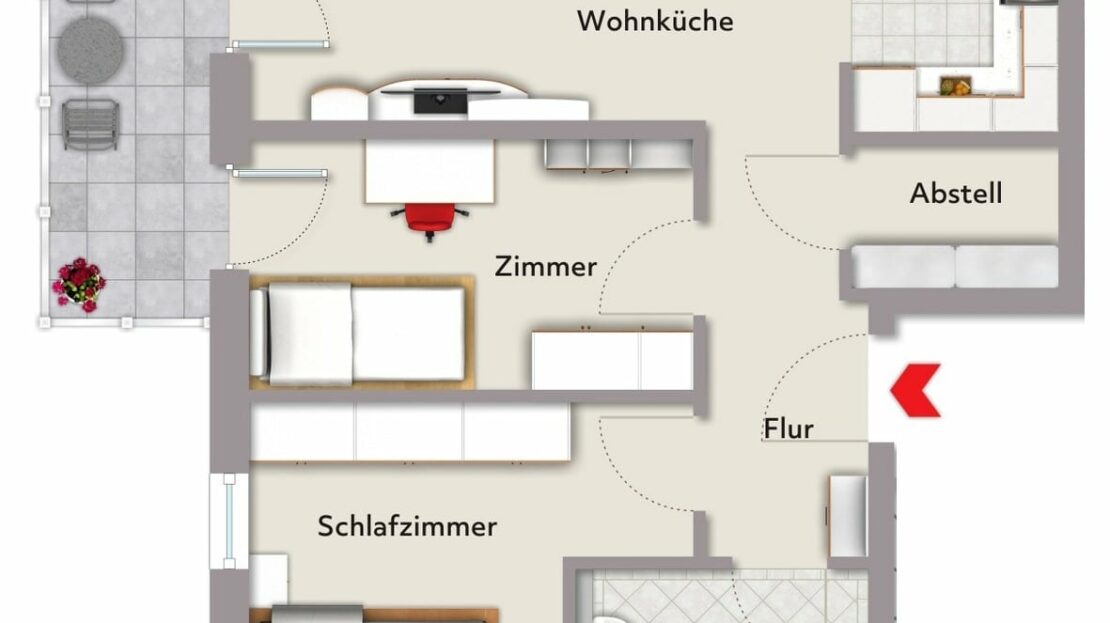 Grundriss Wohnung 3