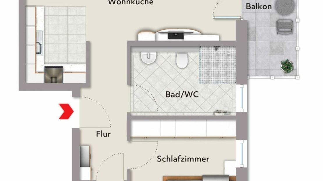 Grundriss Wohnung 4