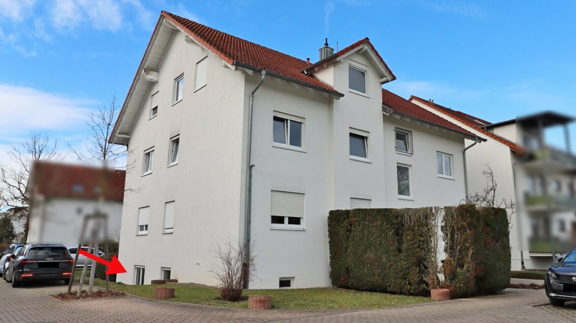 Blick auf Haus und Wohnung