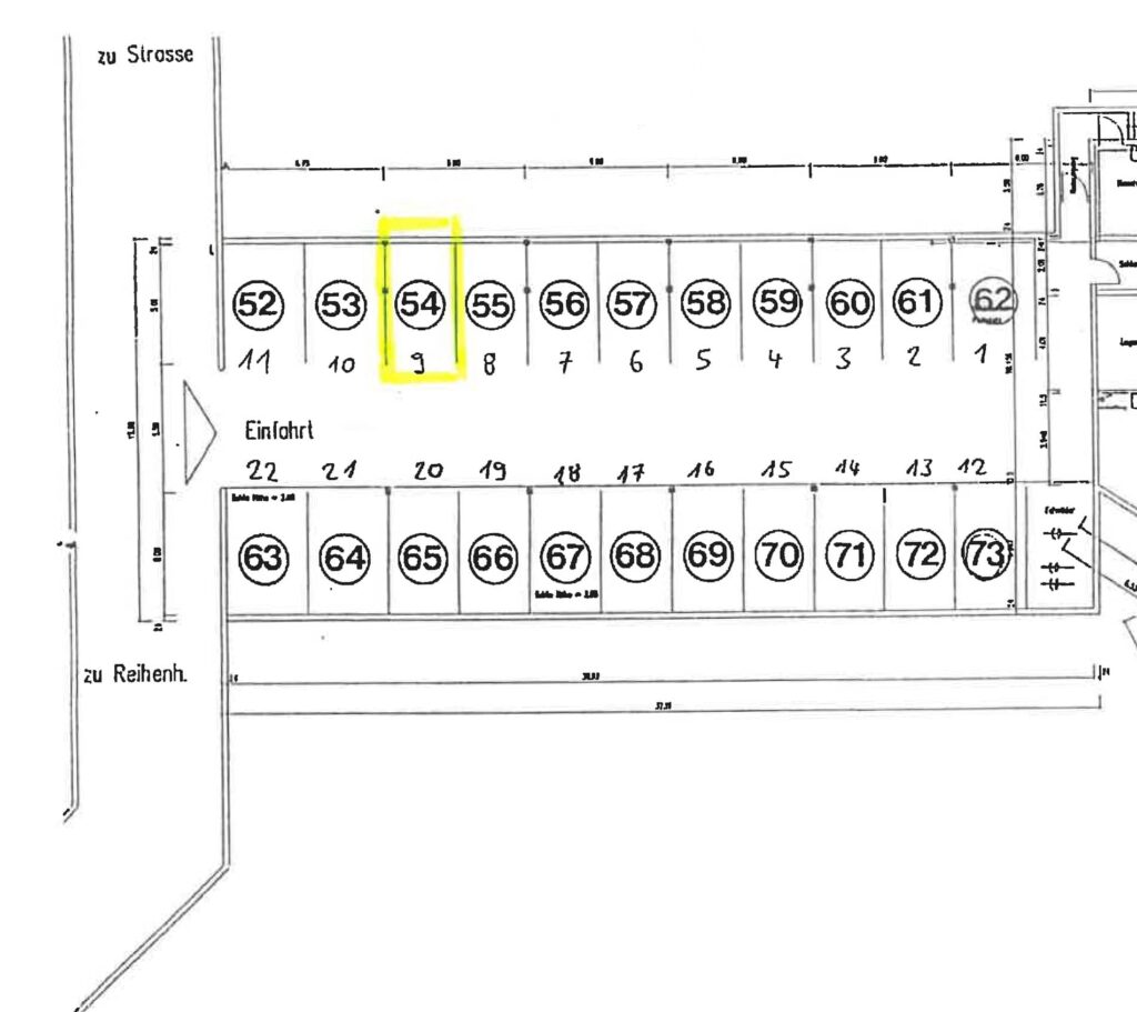 Grundriss Tiefgarage