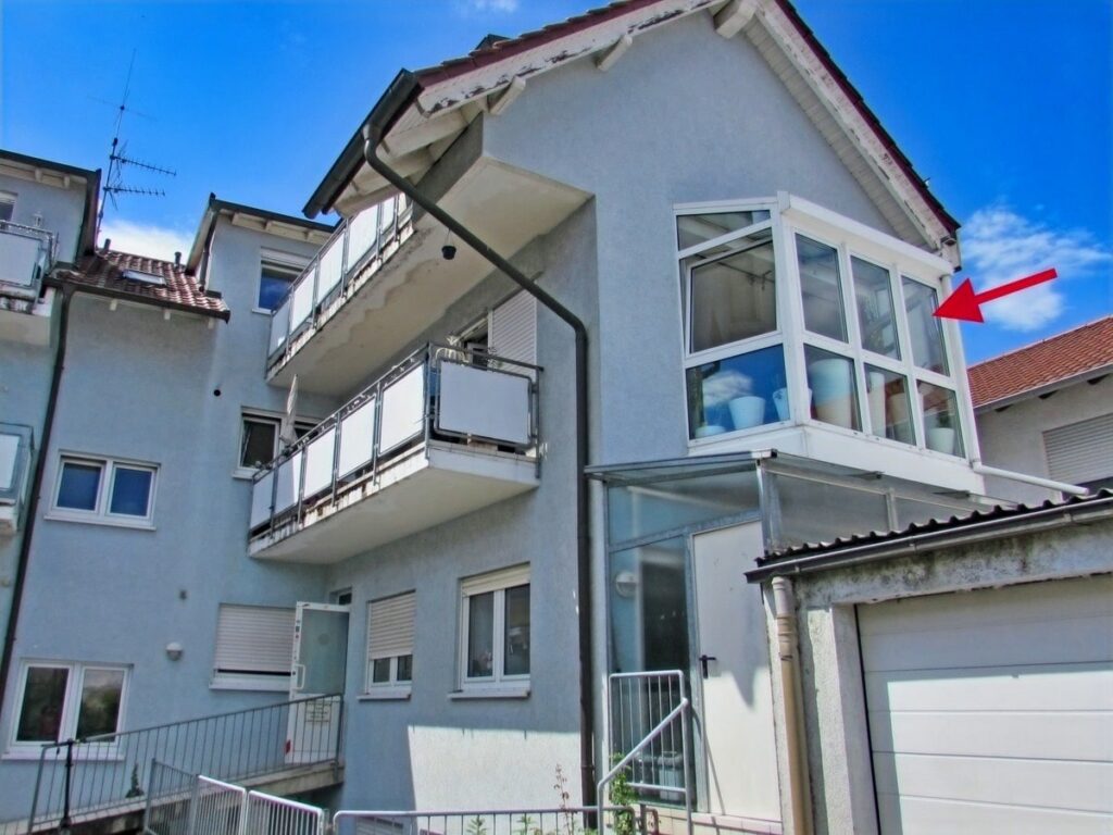 Blick auf die Wohnung mit Wintergarten
